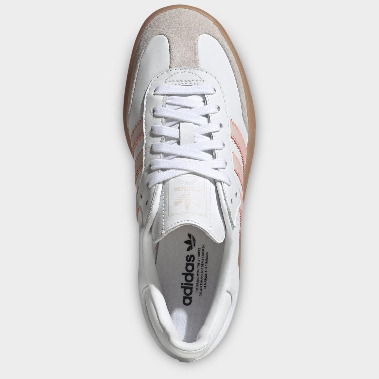 Women's adidas Originals Sambae Casual Shoes - Cloud White/Sandy Pink/Semi Flash Red - view 5