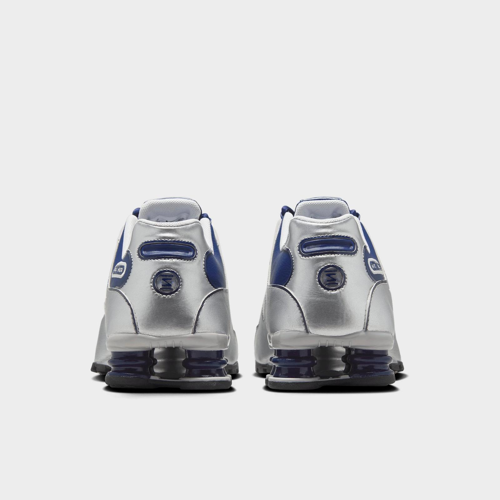Men's Nike Shox NZ Casual Shoes - Midnight Navy/Black/Metallic Silver/Metallic Silver