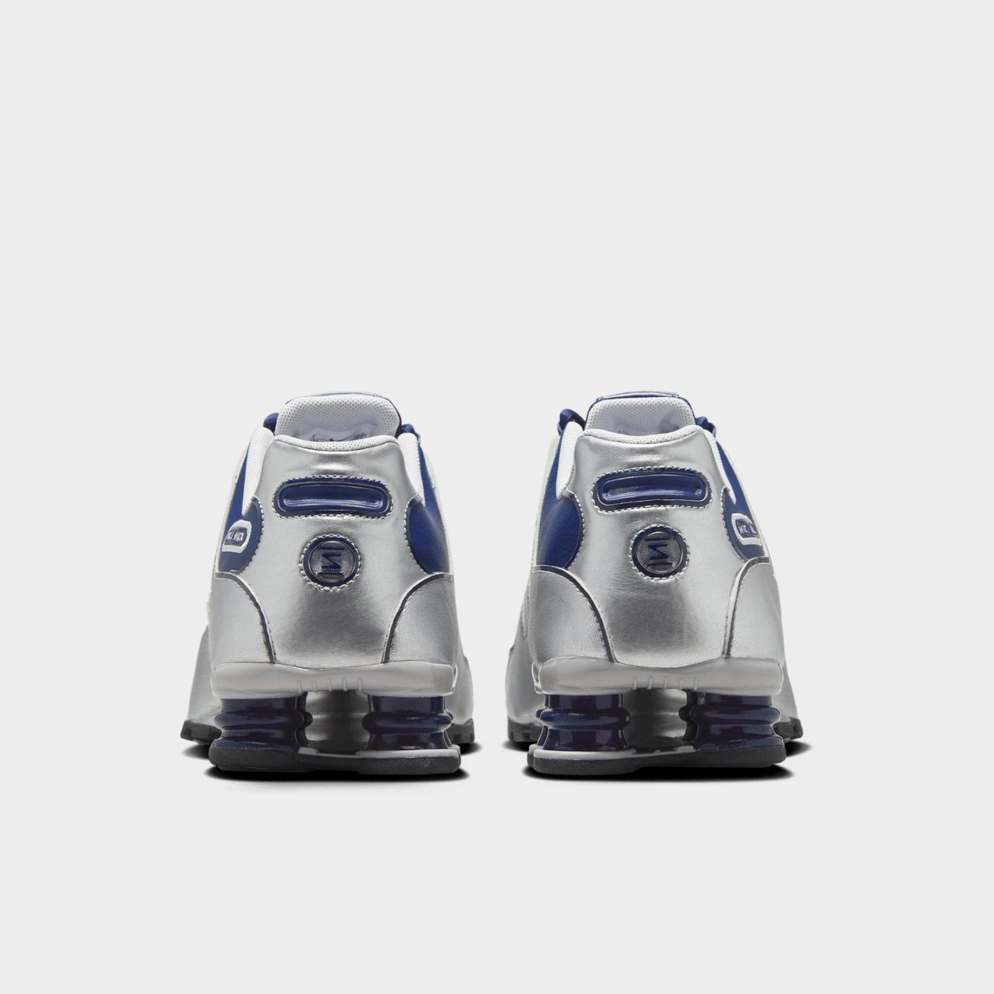 Men's Nike Shox NZ Casual Shoes - Midnight Navy/Black/Metallic Silver/Metallic Silver