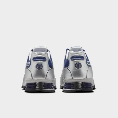 Men's Nike Shox NZ Casual Shoes - Midnight Navy/Black/Metallic Silver/Metallic Silver