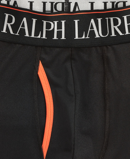 Polo Ralph Lauren Men's 3-Pack 4-D Flex Cool Microfiber Boxer Briefs - Black Assorted