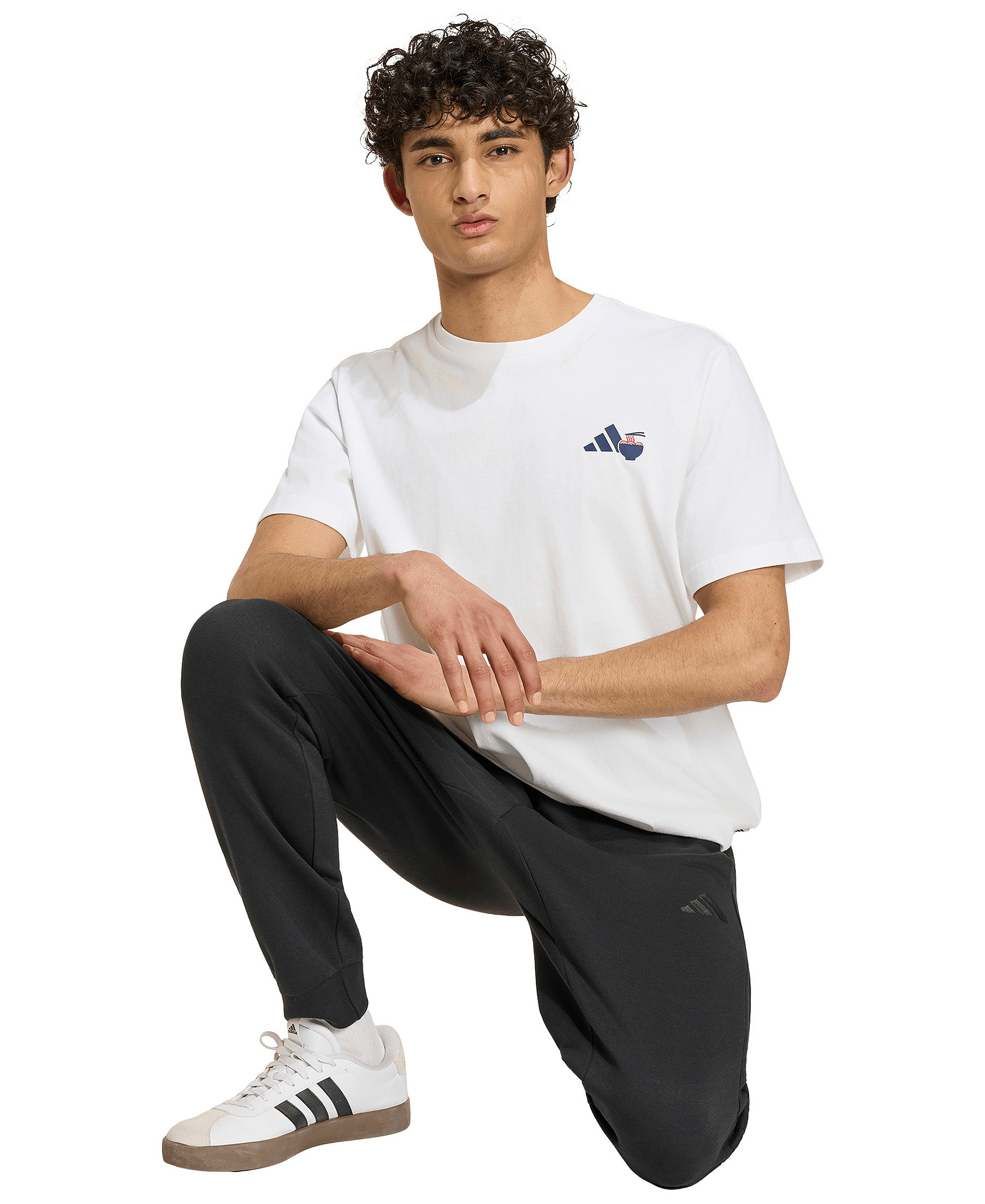 adidas Men's Ramen Graphic Crewneck T-Shirt - white
