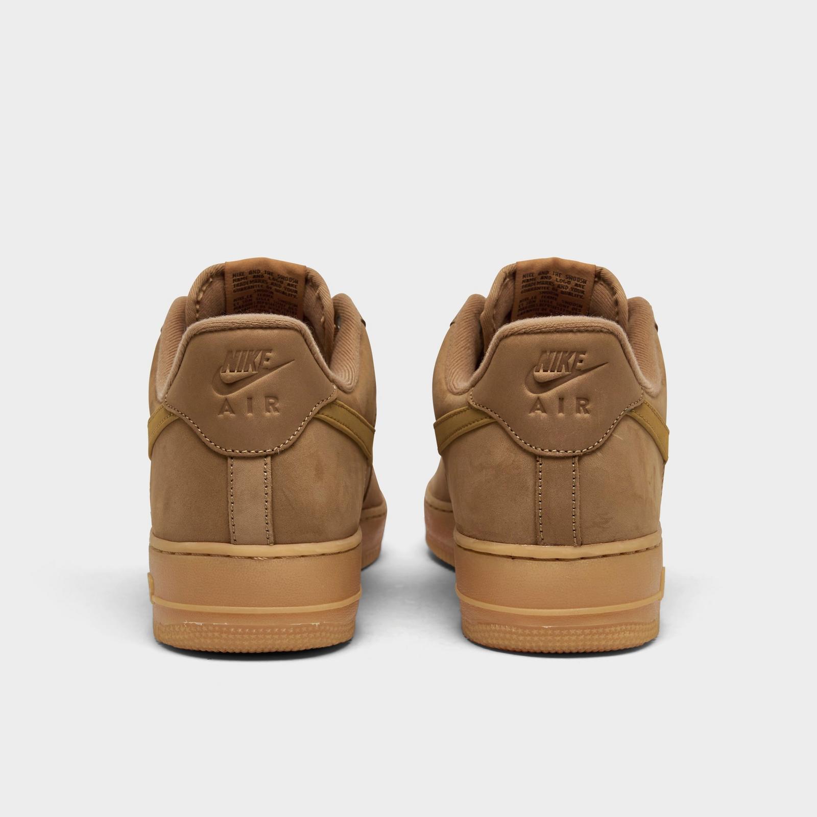 Men's Nike Air Force 1 '07 WB Casual Shoes - Flax/Wheat/Gum Light Brown/Black