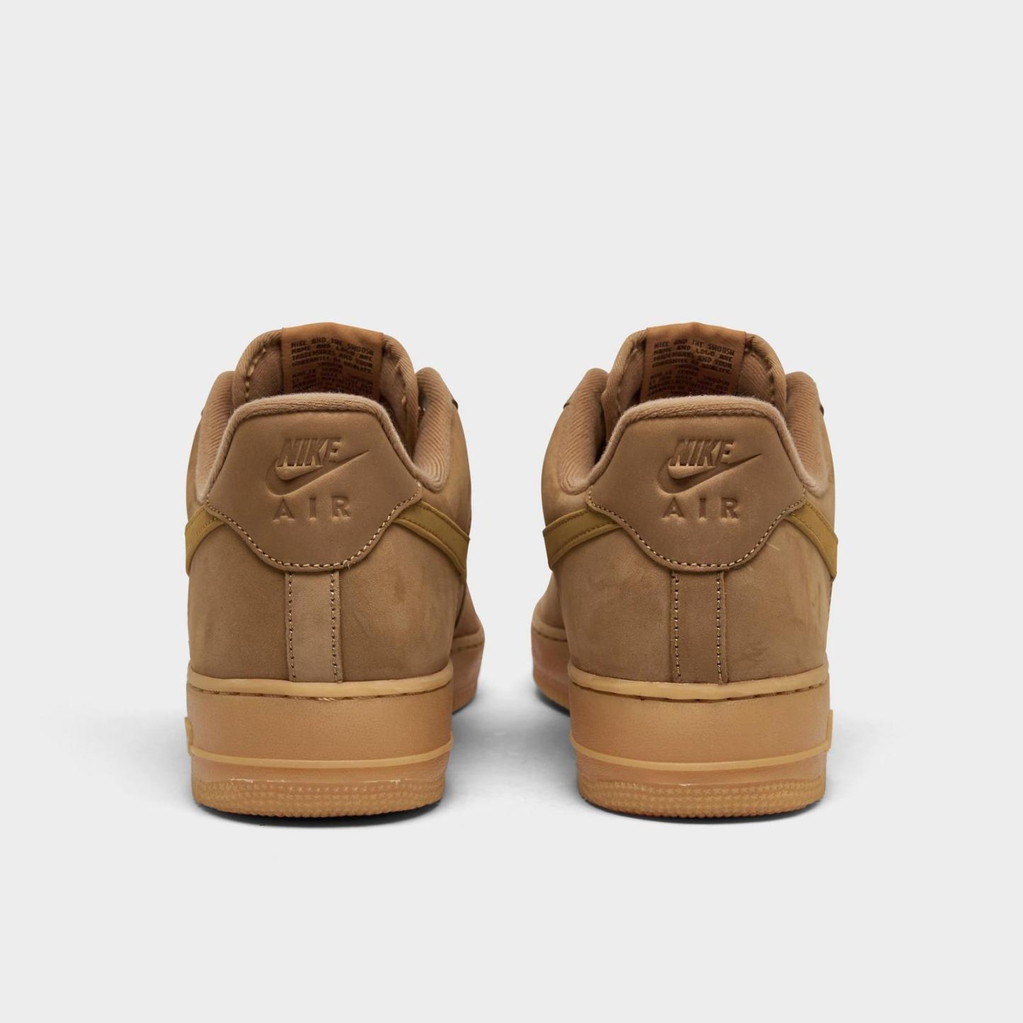 Men's Nike Air Force 1 '07 WB Casual Shoes - Flax/Wheat/Gum Light Brown/Black