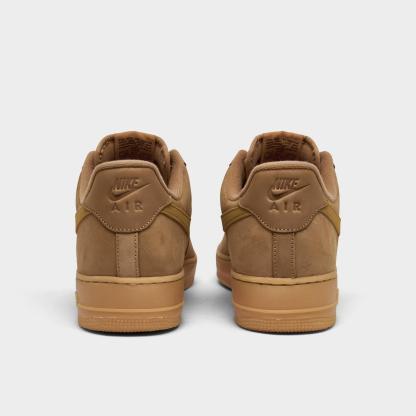 Men's Nike Air Force 1 '07 WB Casual Shoes - Flax/Wheat/Gum Light Brown/Black