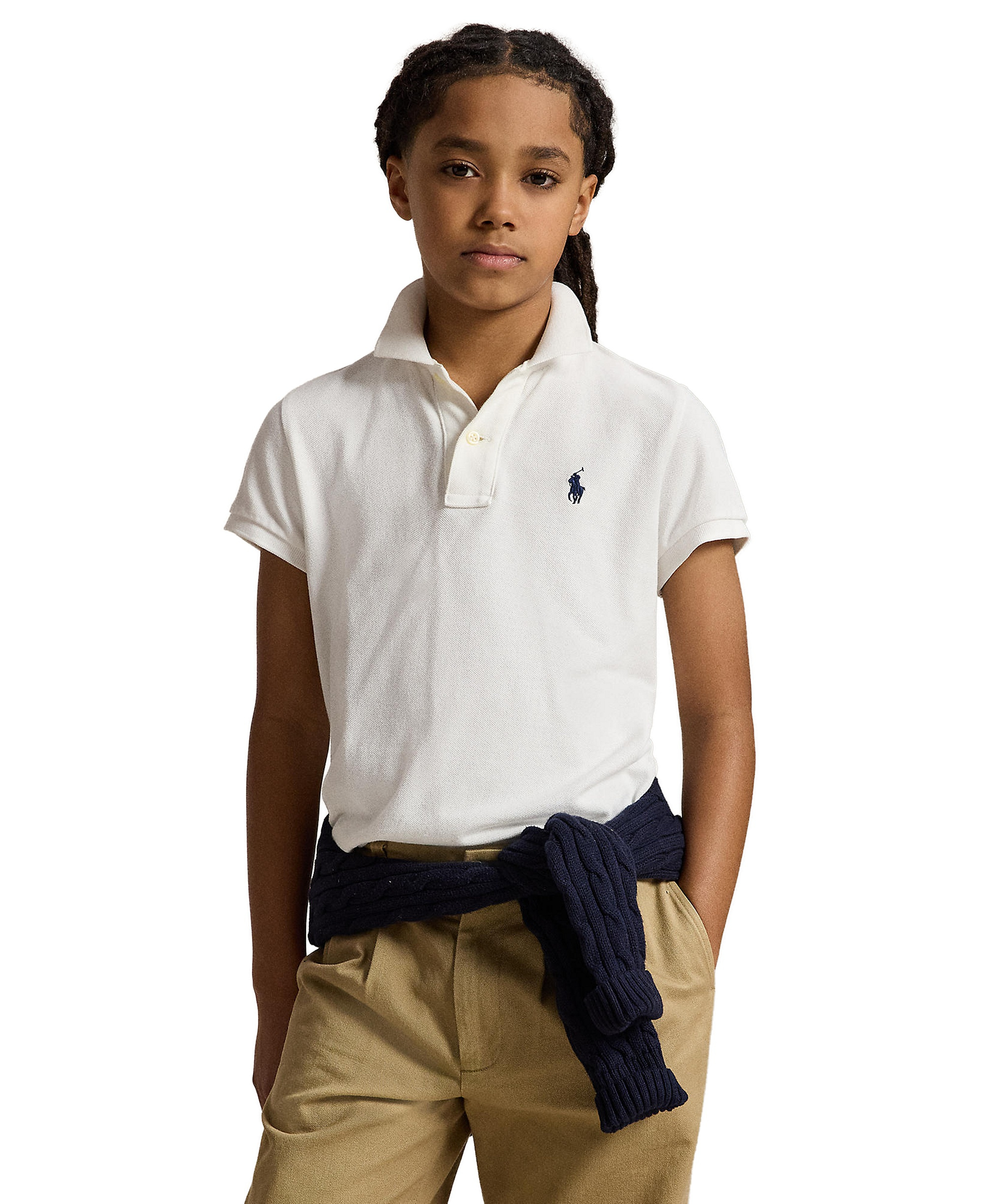 Polo Ralph Lauren 8-20 Boys' Cotton Mesh Logo Polo Shirt - White