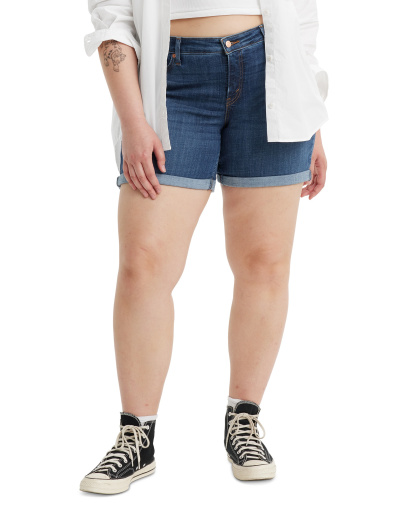 Levi's Women's Mid Rise Mid-Length Stretch Shorts - Stop The Confusion