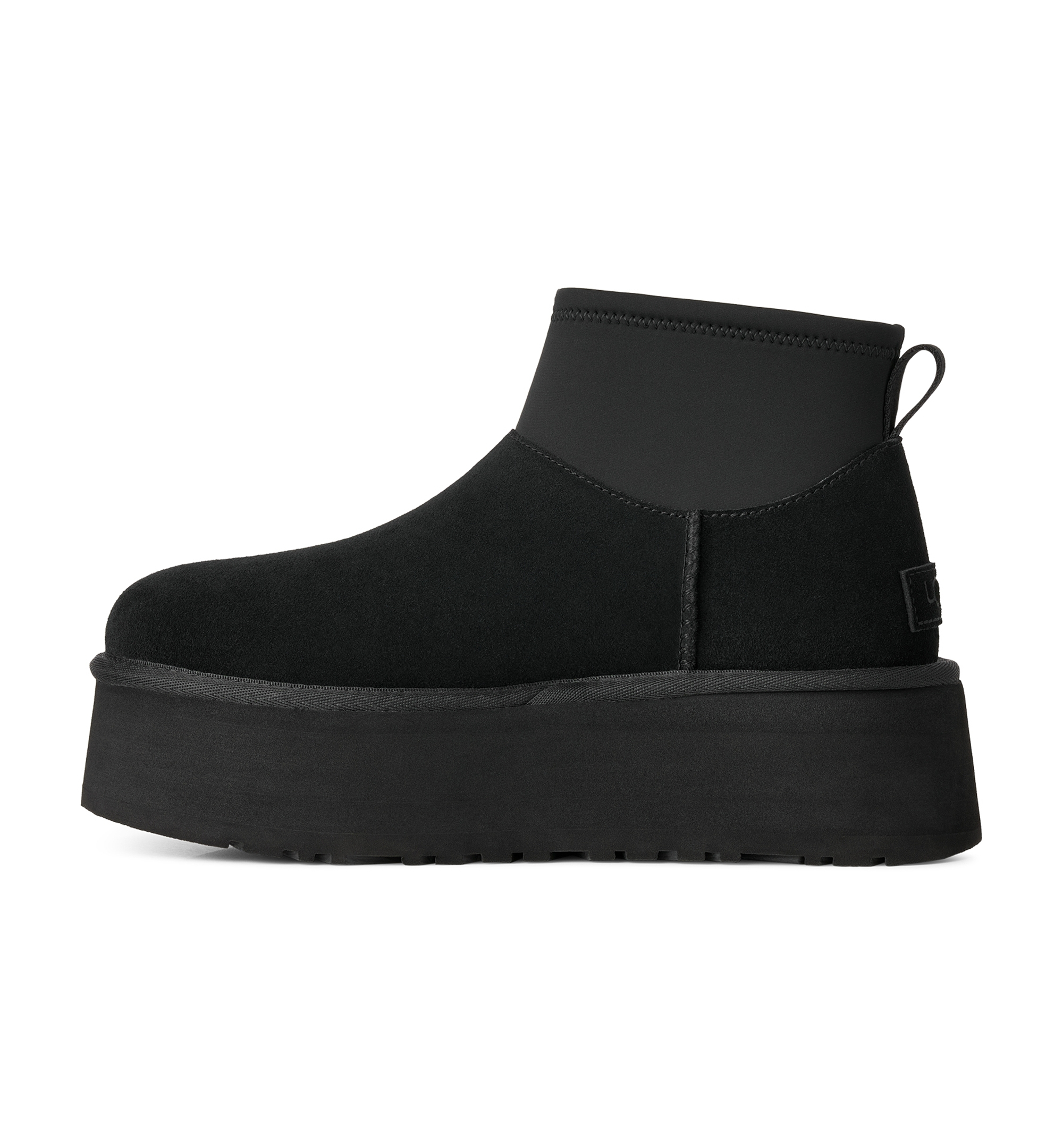 UGG® Women's Classic Mini Dipper Removable Knit Leg Warmer Suede Boots - Black