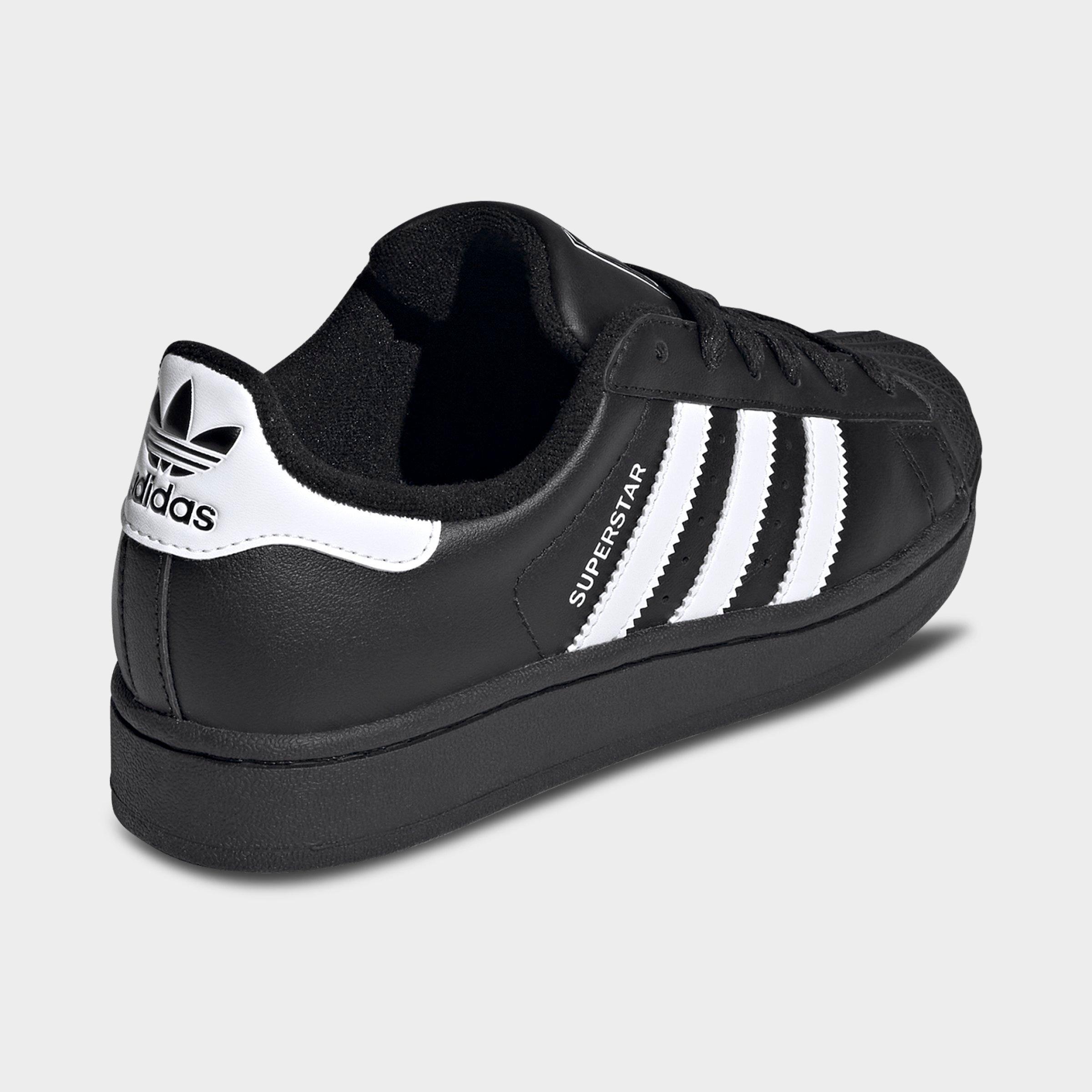 Big Kids' adidas Originals Superstar II Casual Shoes - Black/White - Back view