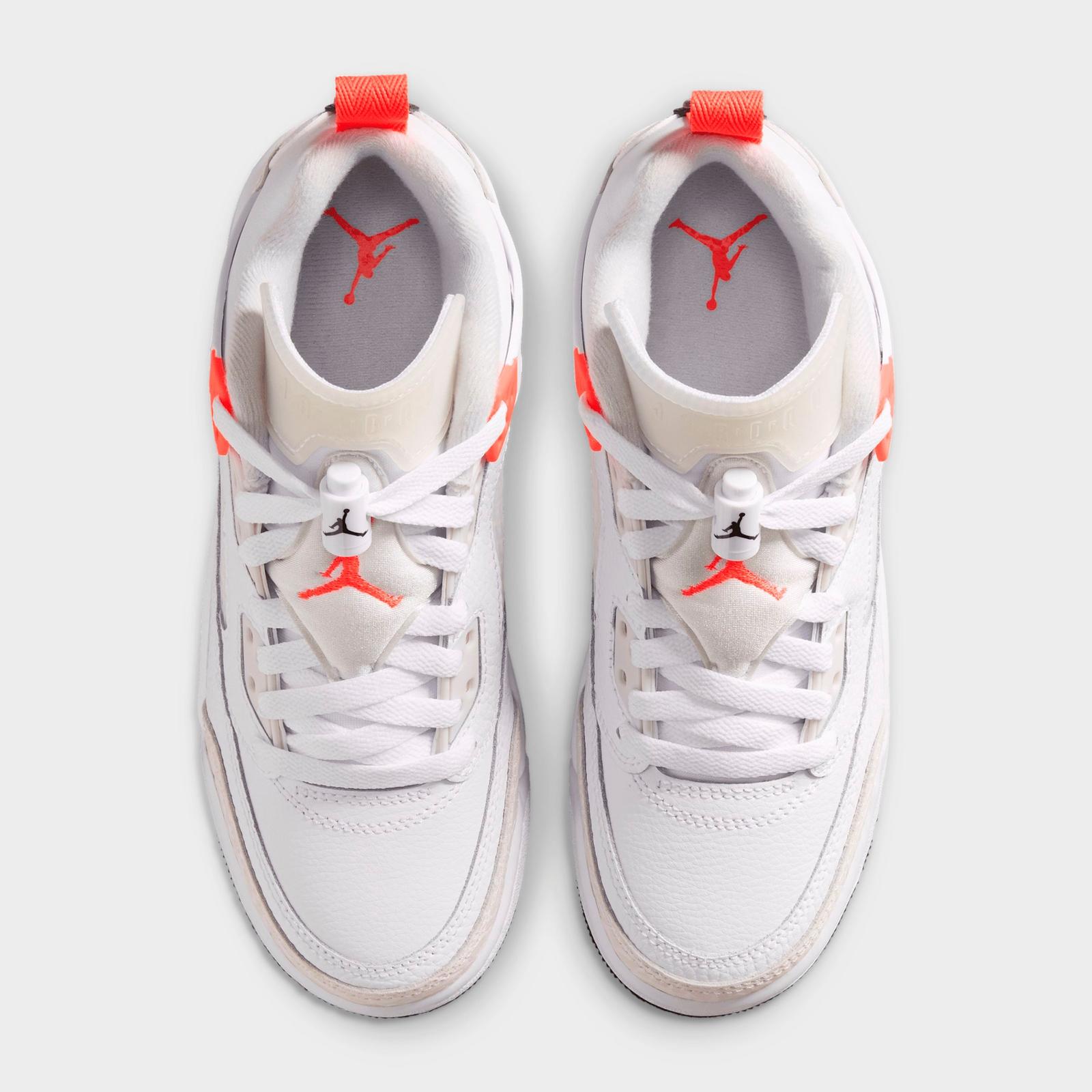 Big Kids' Jordan Spizike Low Casual Shoes - White/Vast Grey/Black/Bright Crimson - view 5