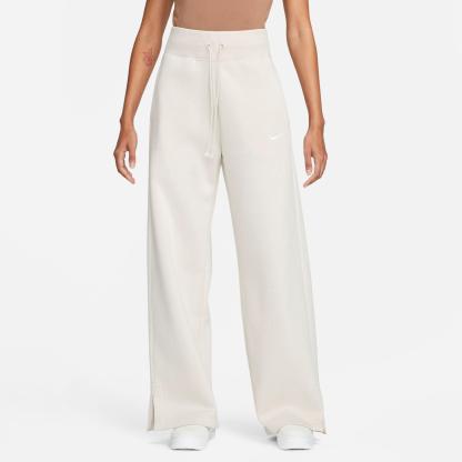 Women's Nithtke Sportswear Phoenix Fleece High-Waisted Wide-Leg Sweatpants - Light Orewood Brown/Sail