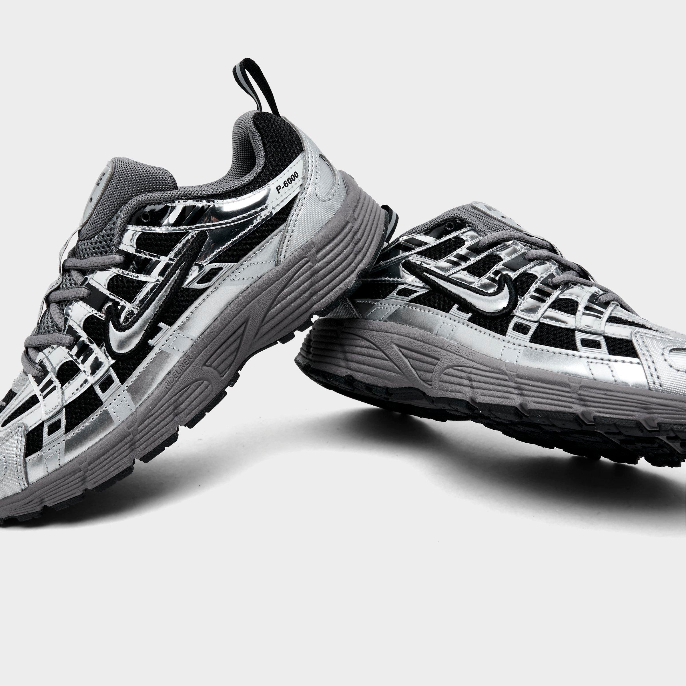 Little Kids' Nithtke P-6000 Casual Shoes - Black/Pencil Point/Dark Grey/Metallic Silver - Detail shot