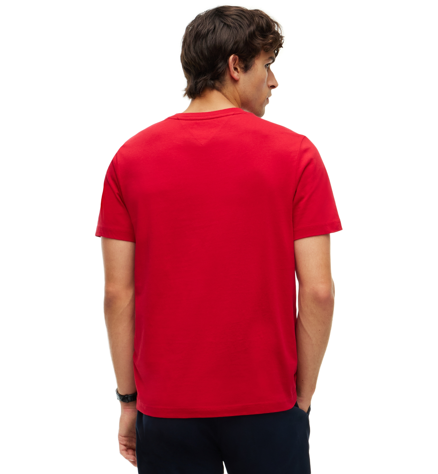 Tommy Hilfiger Men's Brand Love Small Flag T-Shirt - Medium Red