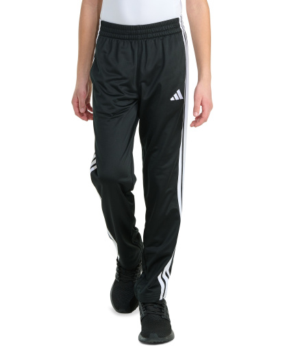 adidas Boys' 8-20 Elastic Waistband Essential 3-Stripe Straight Leg Pants - Black