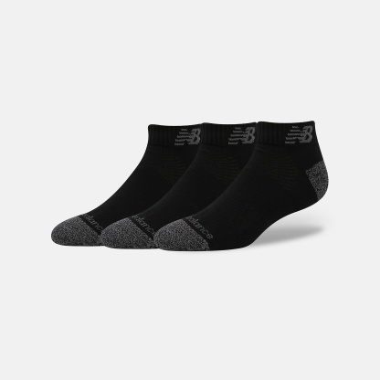New Balance Active Low Cut Socks 3 Pack, LAS35205BK