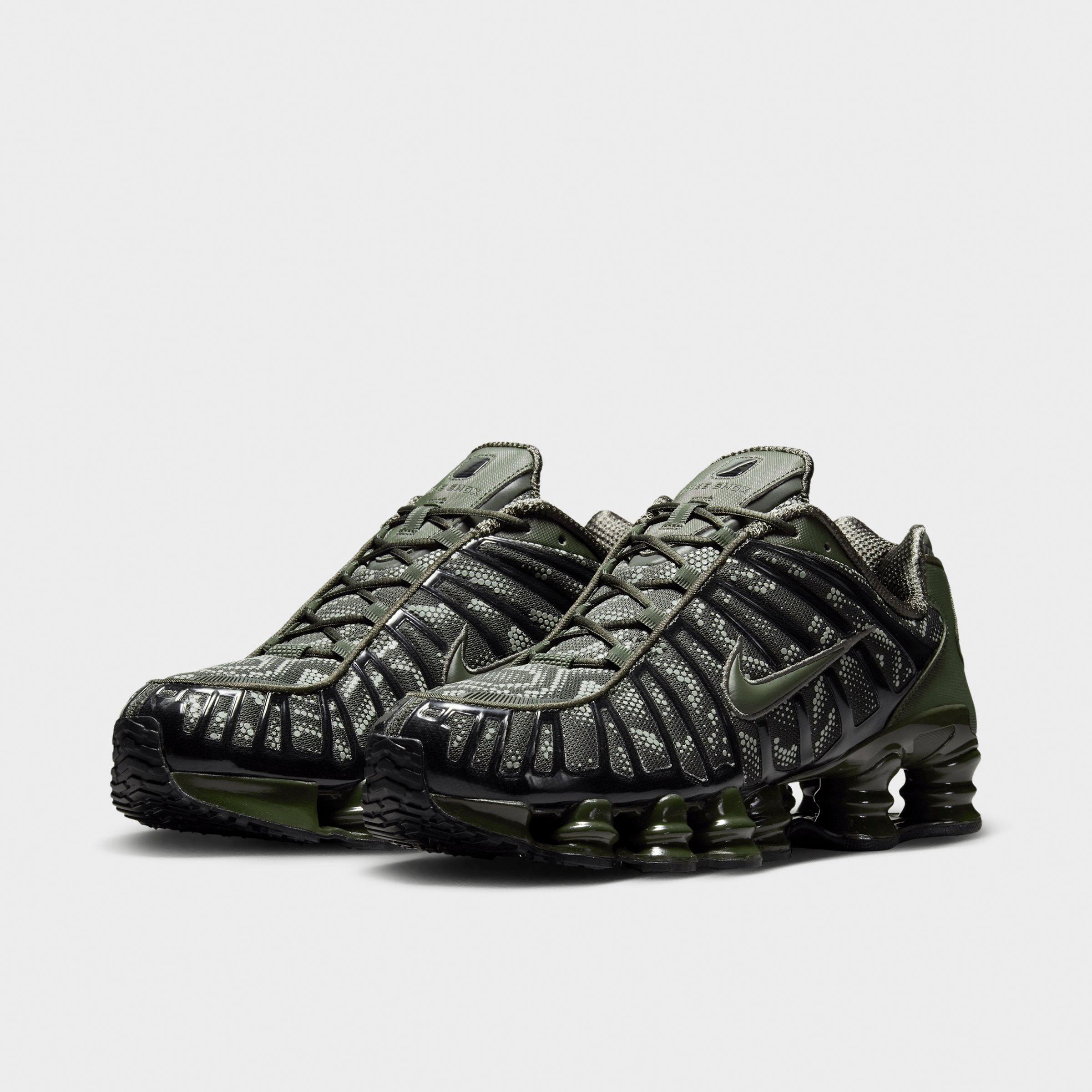 Men's Nithtke Shox TL Casual Shoes - Part 2 - Newsprint/Black/Newsprint - Both shoes facing left