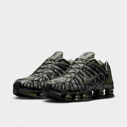 Men's Nithtke Shox TL Casual Shoes - Part 2 - Newsprint/Black/Newsprint - Both shoes facing left