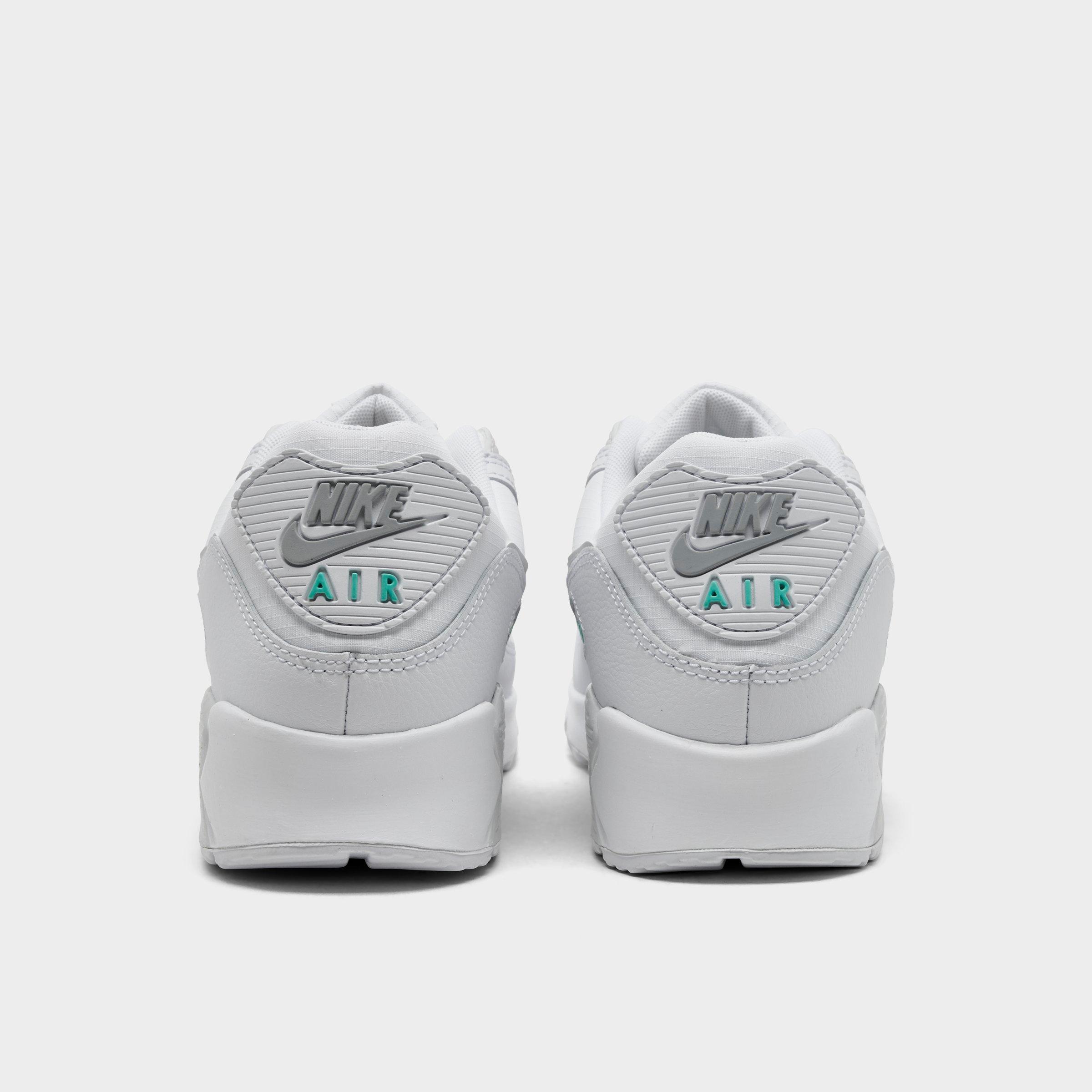 Men's Nithtke Air Max 90 Casual Shoes - Part 2 - White/Photon Dust/Hyper Turquoise - Back view