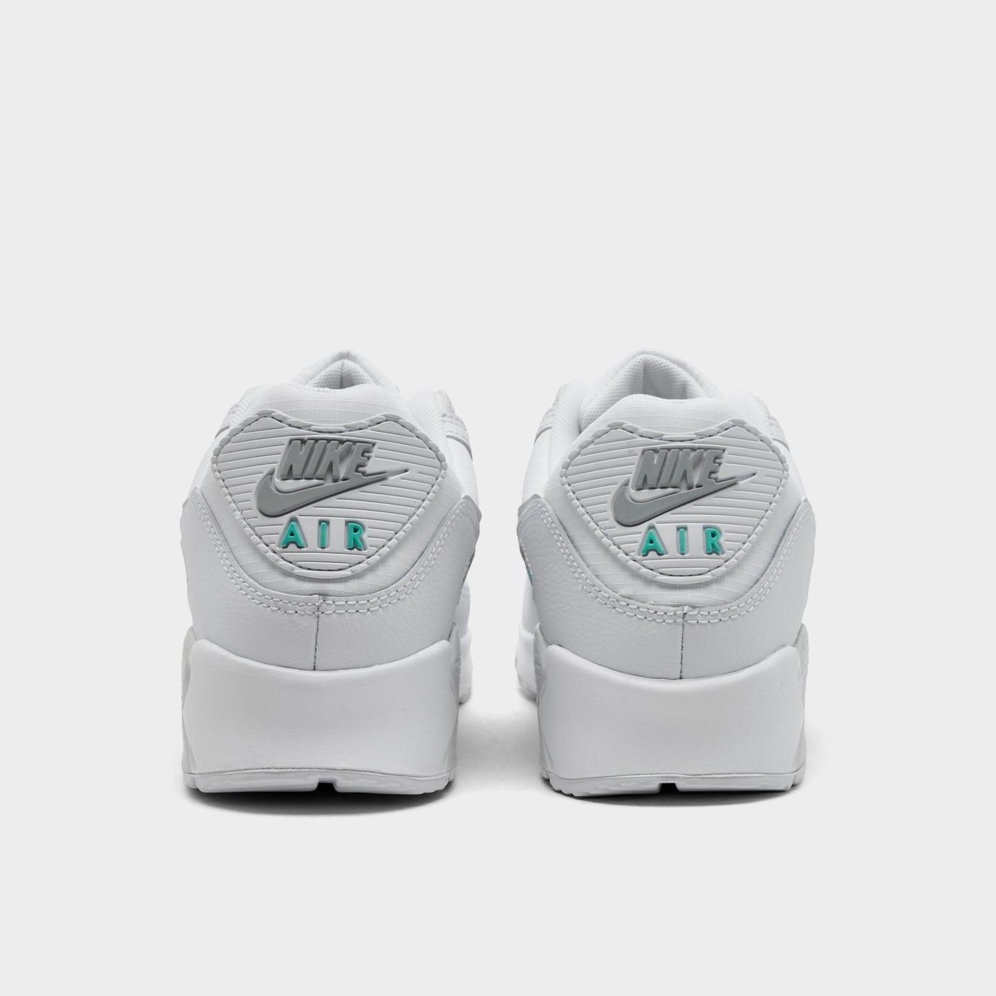 Men's Nithtke Air Max 90 Casual Shoes - Part 2 - White/Photon Dust/Hyper Turquoise - Back view