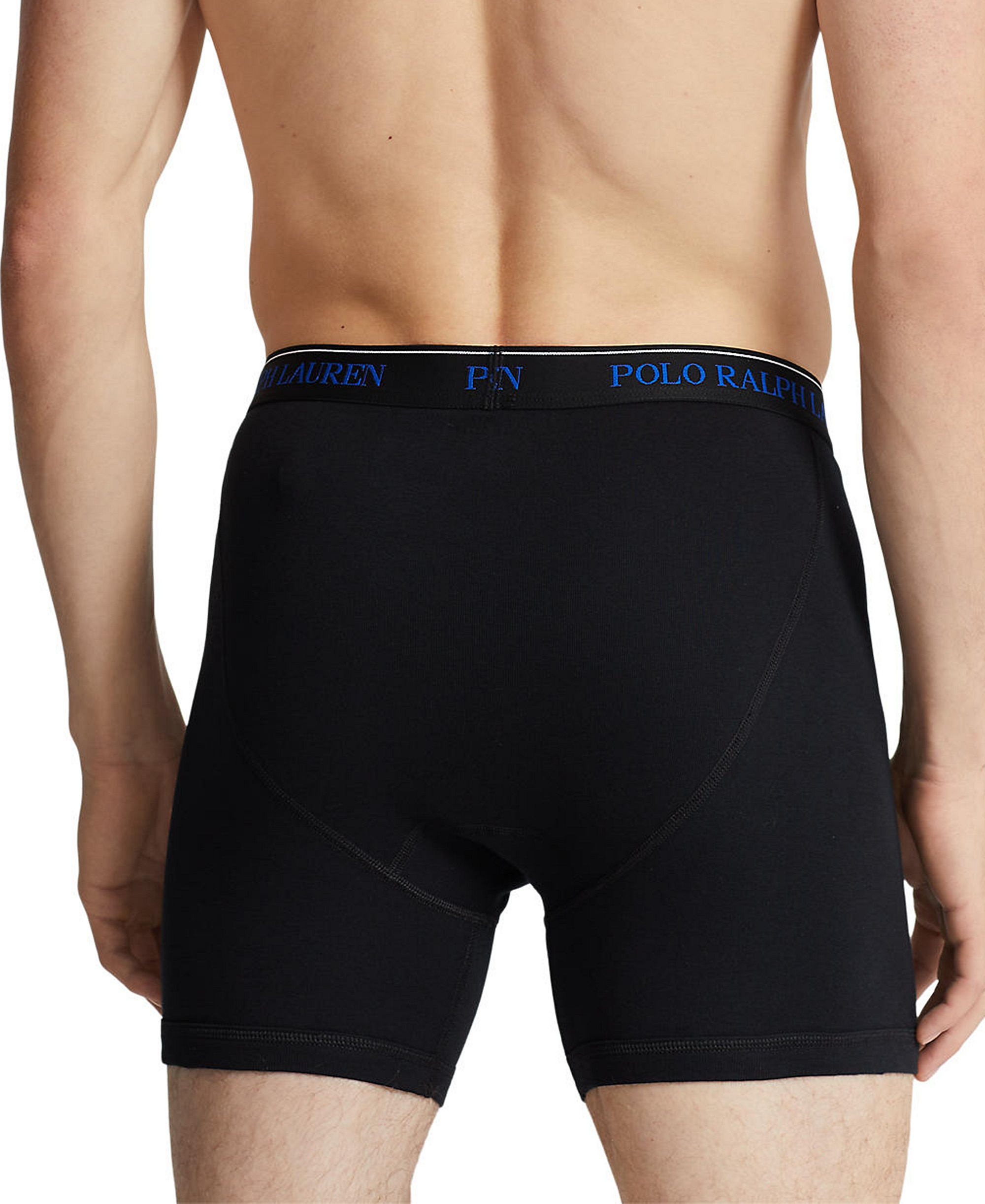 Polo Ralph Lauren Men's 5 +1 Free Bonus Pack. Classic-Fit Cotton Boxer Briefs - POLO BLACK/SAPPHIRE