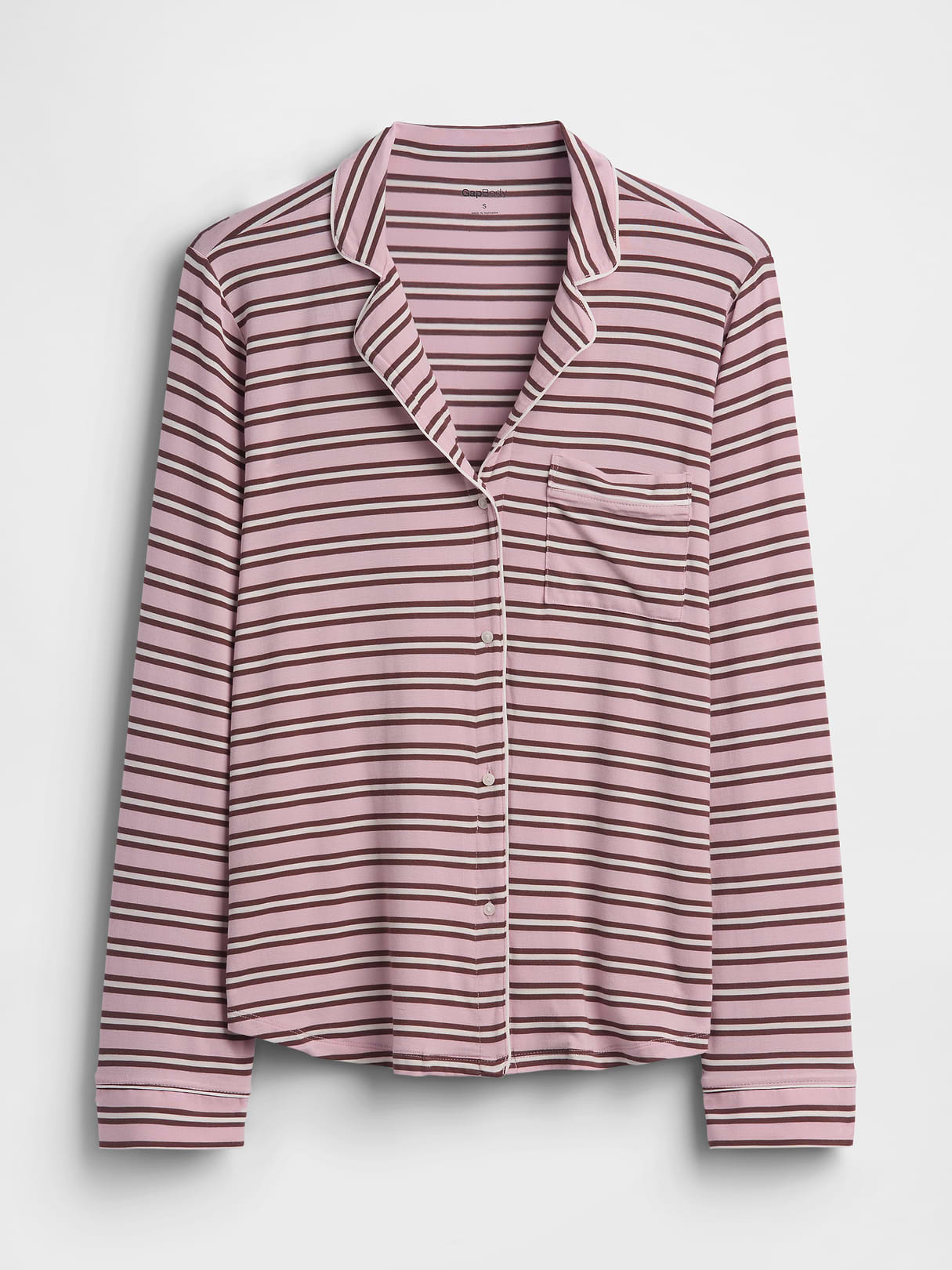 SoftMade Modal PJ Top - Bold pink stripe