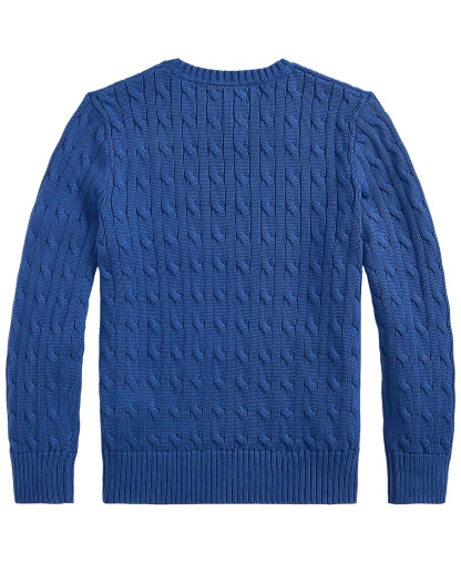 Polo Ralph Lauren Boys' 8-20 Cable-Knit Cotton Sweater - Dusty Azure