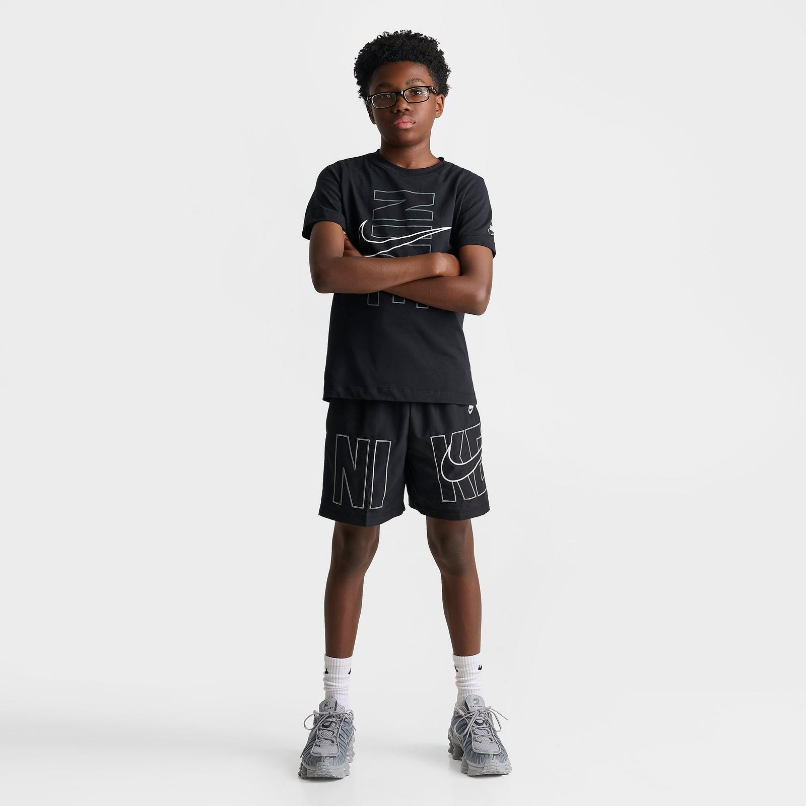 Big Kids' Nike Multi Dri-FIT Training Shorts - Black/White