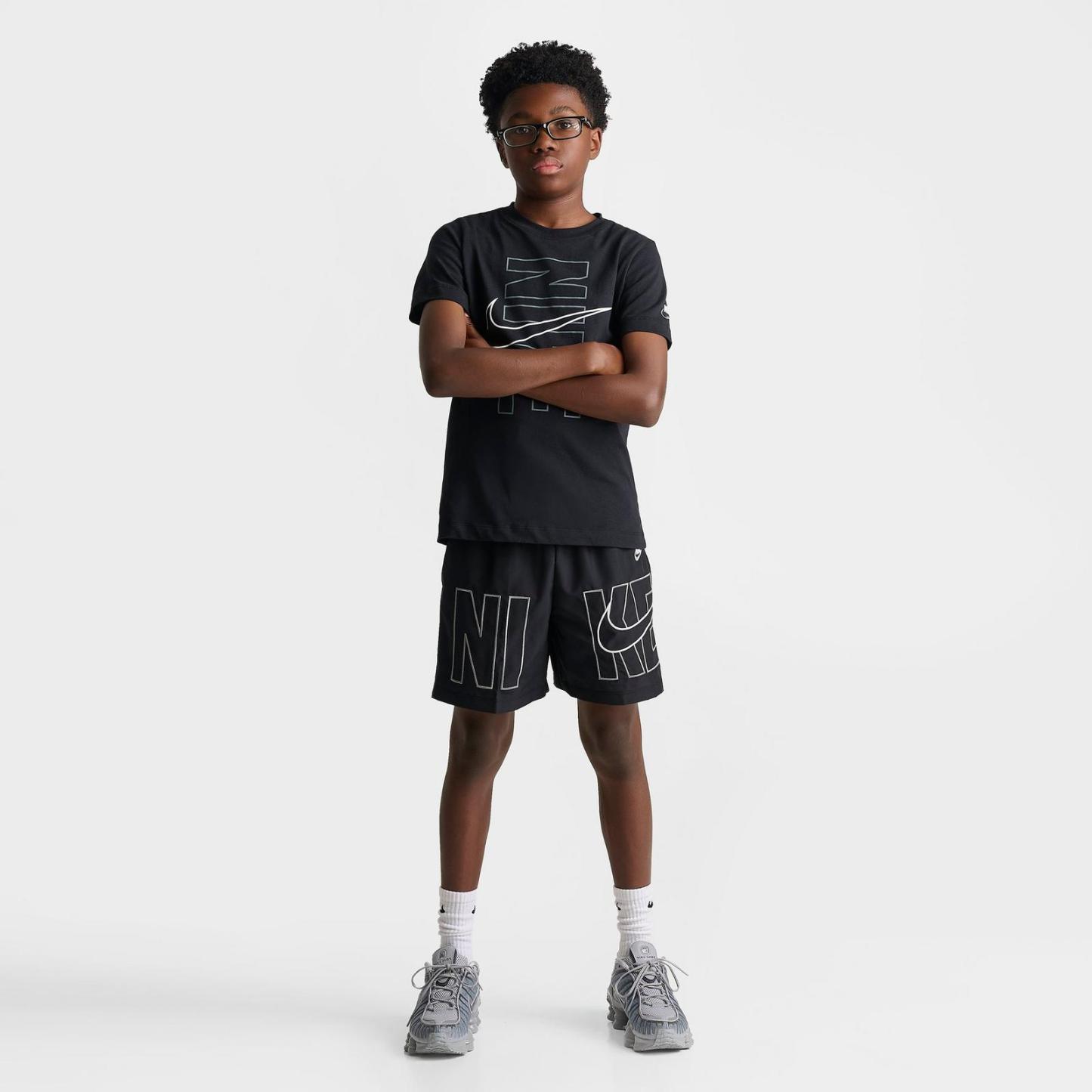 Big Kids' Nike Multi Dri-FIT Training Shorts - Black/White