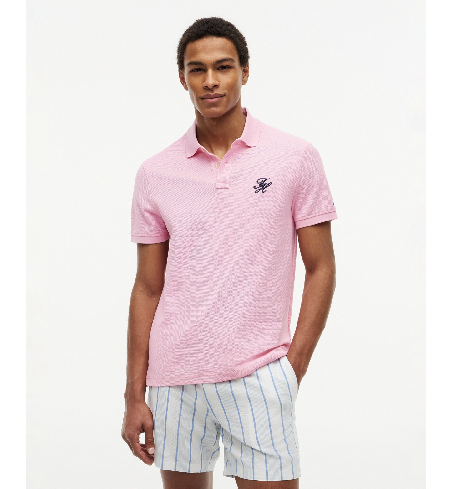 Tommy Hilfiger Men's Classic-Fit Embroidered Script Logo Polo Shirt - Classic Pink
