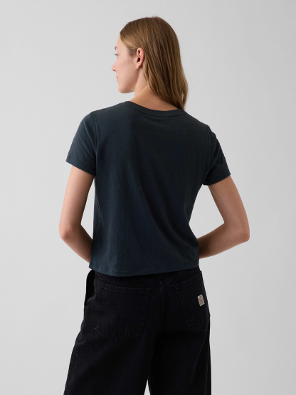 100% Cotton Authentic Shrunken T-Shirt - Forest river green
