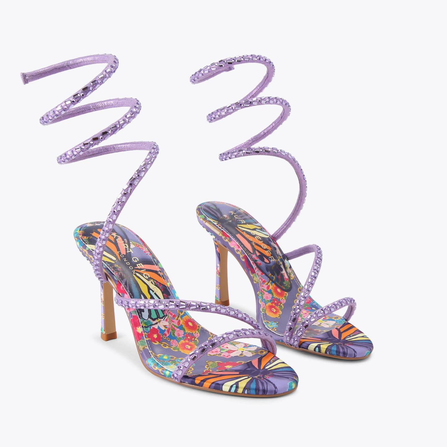 Kurt Geiger London Spiral Asymmetric Heel - Purple - view 3