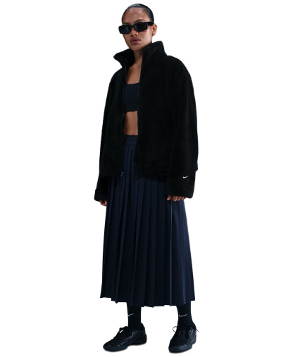 Nike Women's Essential Sherpa High-Pile Fleece Jacket - Black/Sail