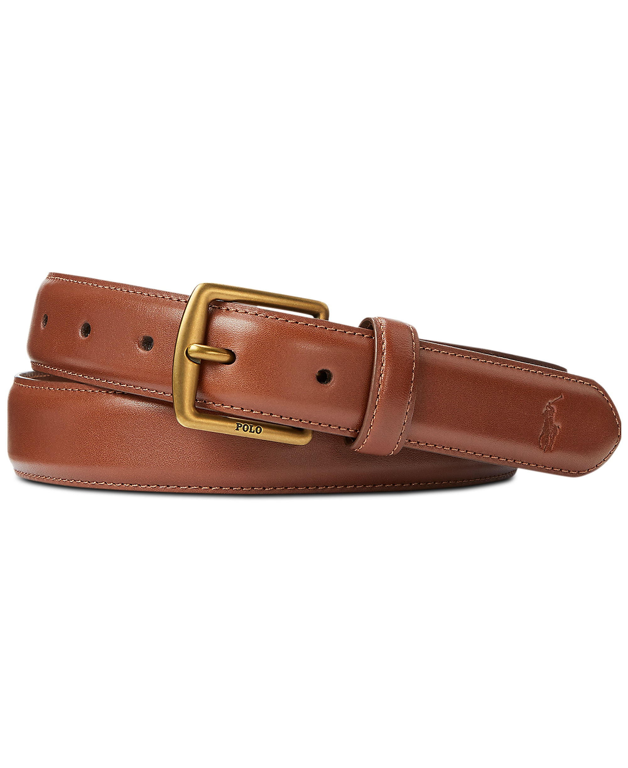 Polo Ralph Lauren Men's Full-Grain Leather Dress Belt - Brown