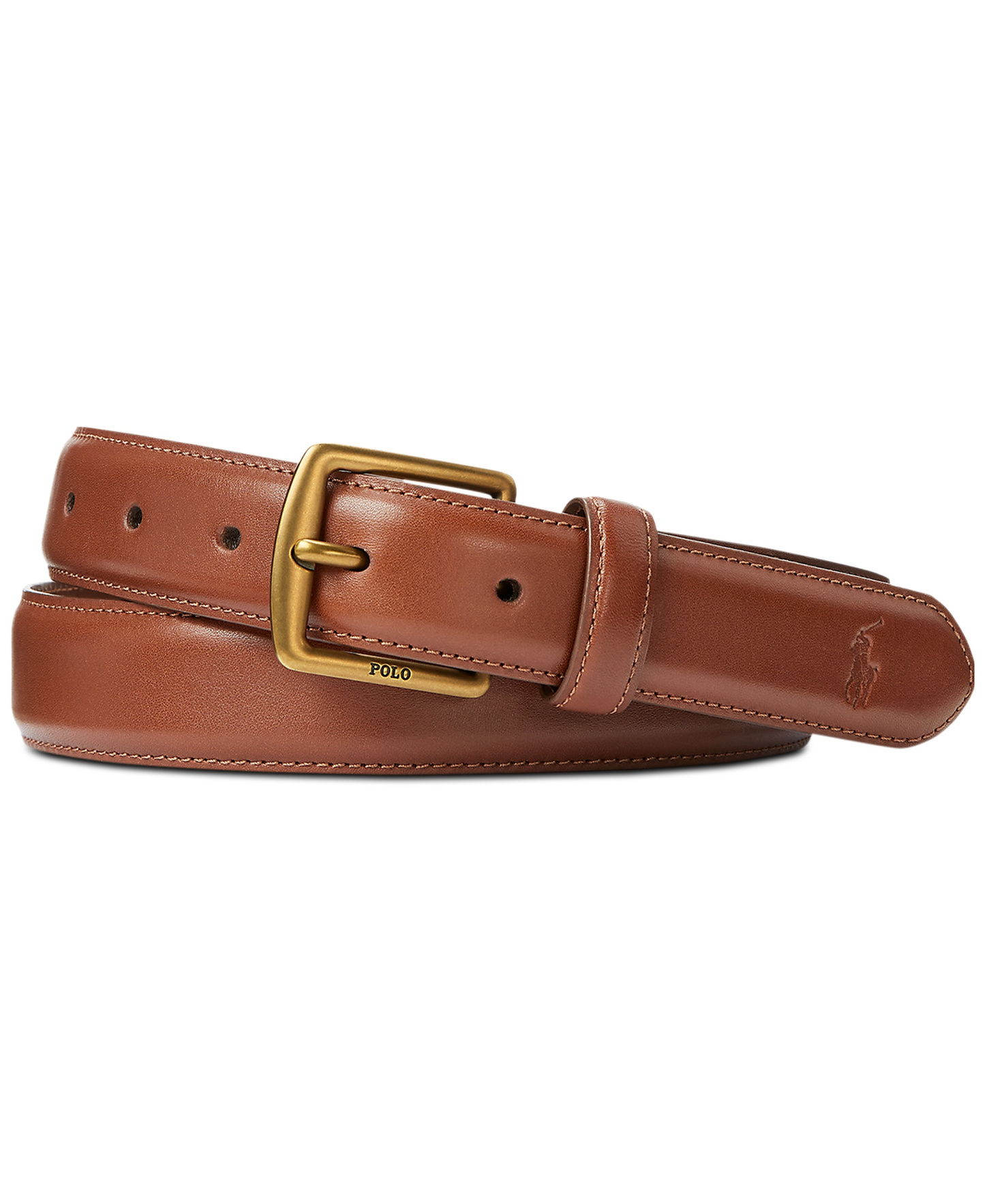 Polo Ralph Lauren Men's Full-Grain Leather Dress Belt - Brown