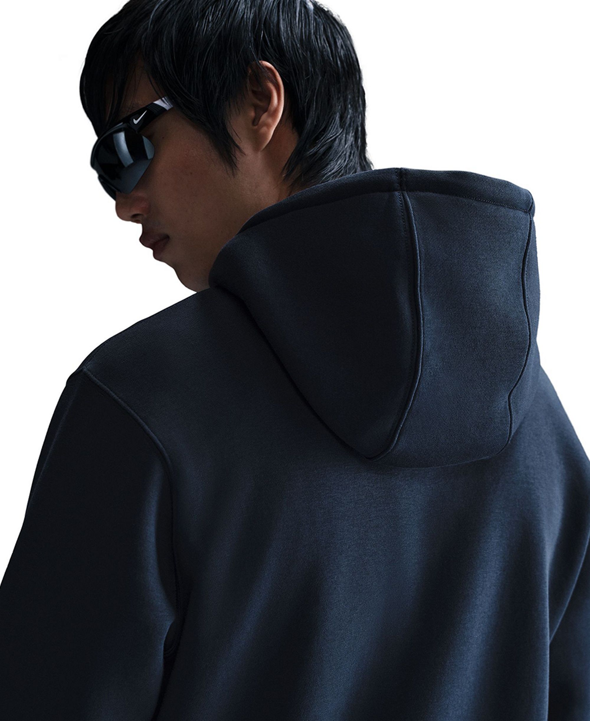 Nike Men's Full-Zip Fleece Regular-Fit Hoodie - Obsidian/White