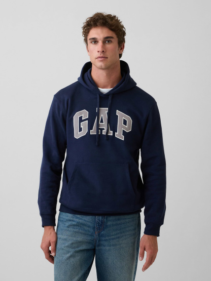 Adult VintageSoft Arch Logo Hoodie - Tapestry navy blue