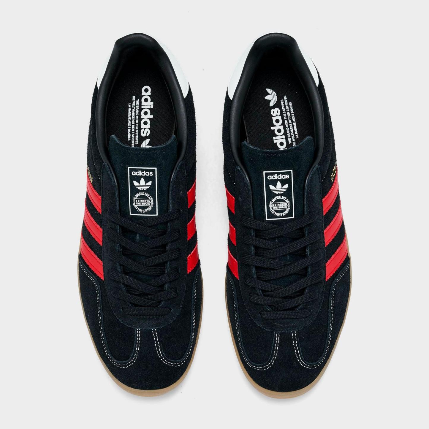 Men's adidas Originals Gazelle Indoor Casual Shoes - Core Black/Better Scarlet/Gum - view 5