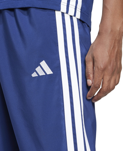 adidas Men's Stanford Essential Three-Stripes Open Hem Track Pants - Dark Blue/wht