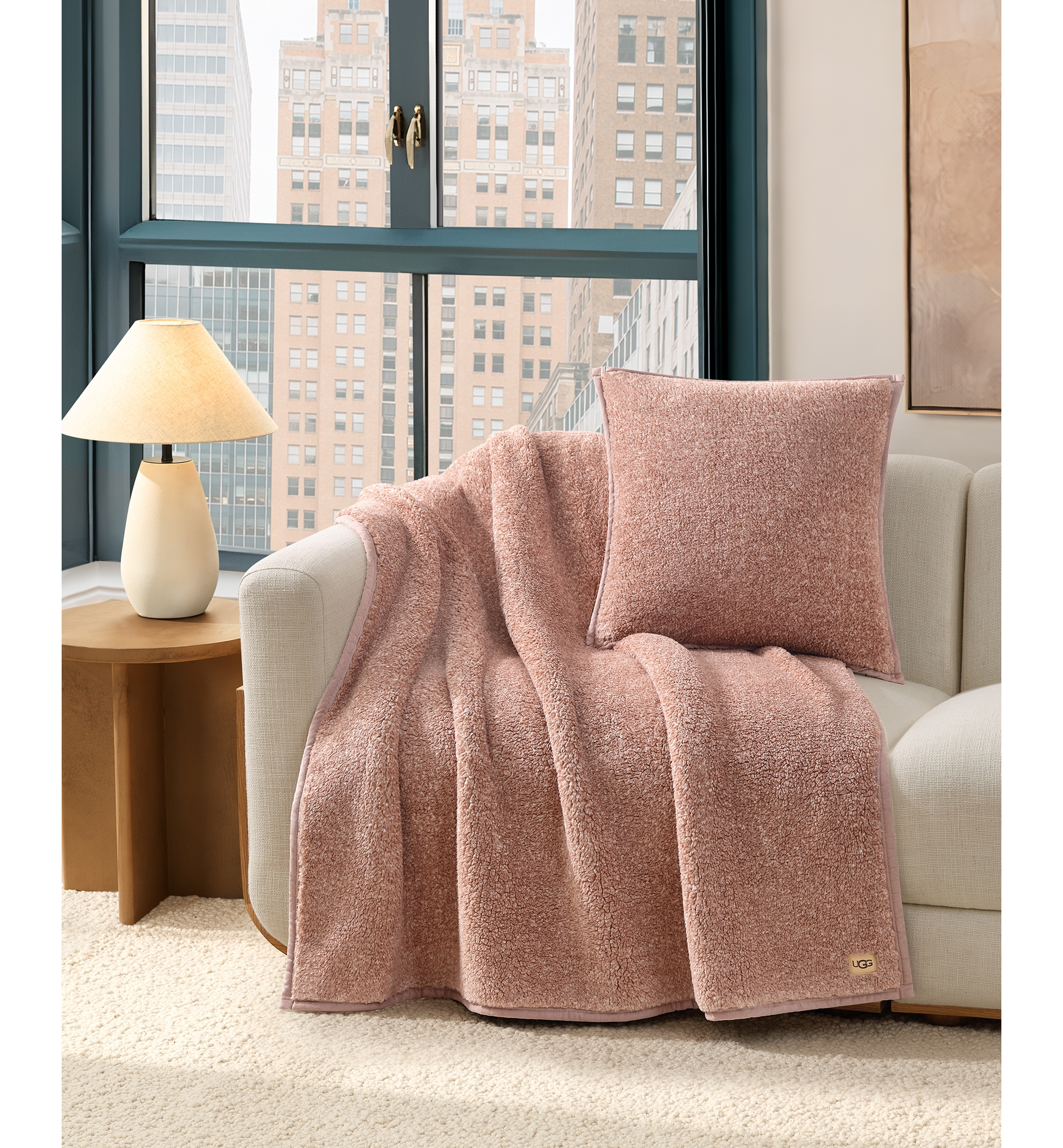 UGG® Classic UGGfluff Throw, 50" x 70" - Rosewood
