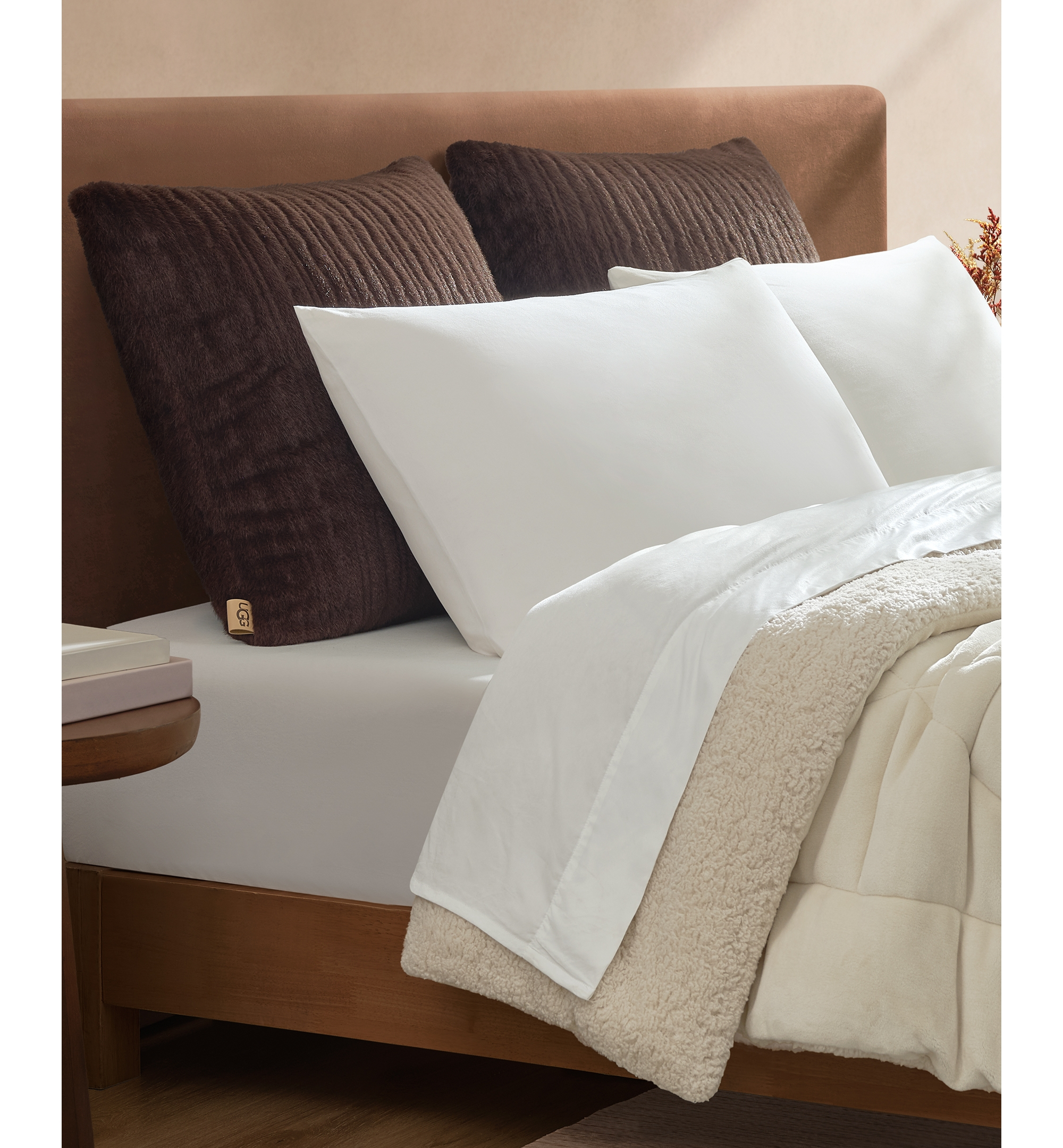 UGG® Jennis Euro Pillow, 24" x 24" - Burnt Cedar