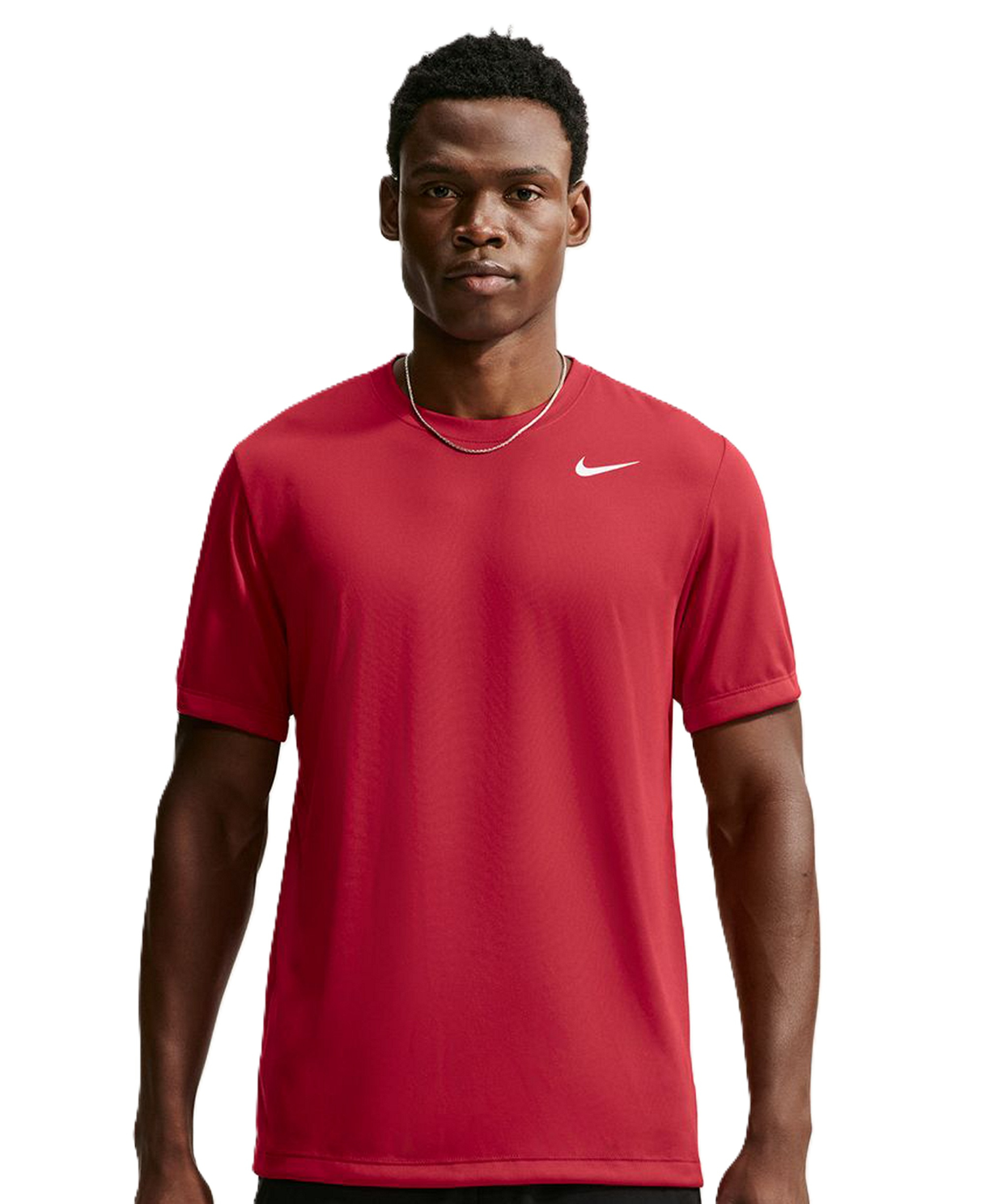 Nike Men's Dri-FIT Legend Fitness Logo T-Shirt - Tough Red/White