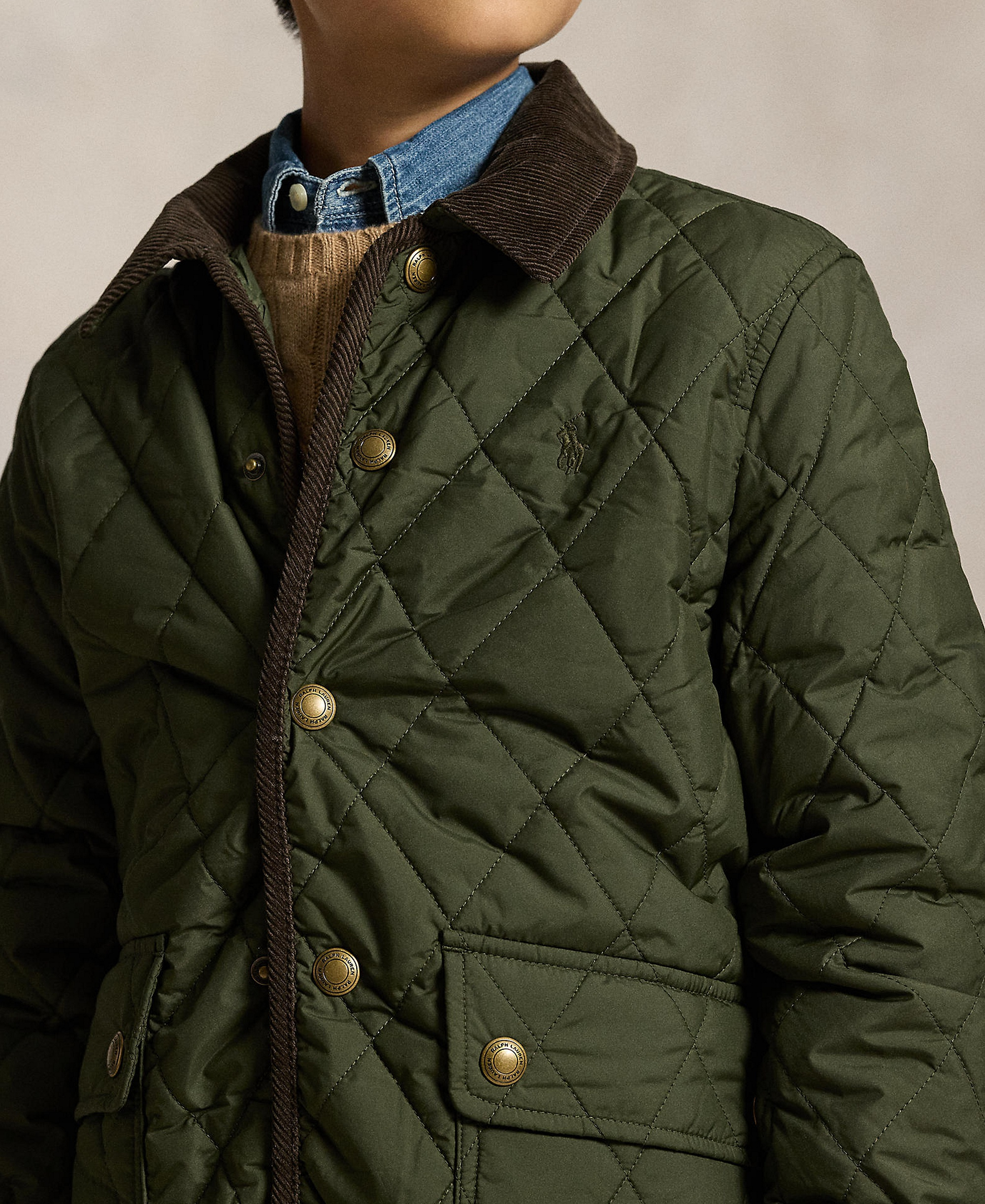 Polo Ralph Lauren Boys' 8-20 Hooded Barn Jacket - Olive