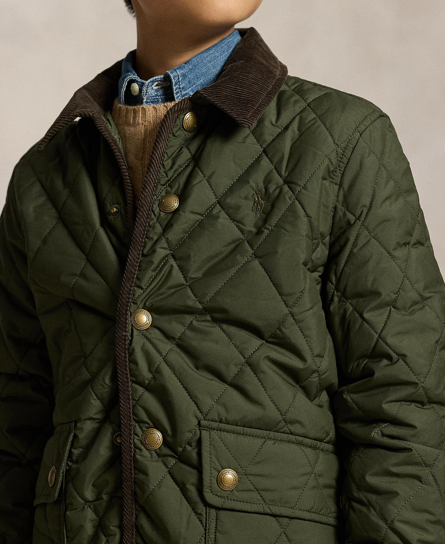 Polo Ralph Lauren Boys' 8-20 Hooded Barn Jacket - Olive