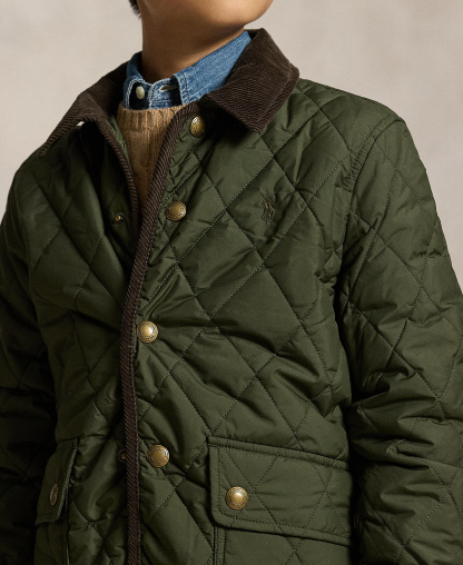 Polo Ralph Lauren Boys' 8-20 Hooded Barn Jacket - Olive