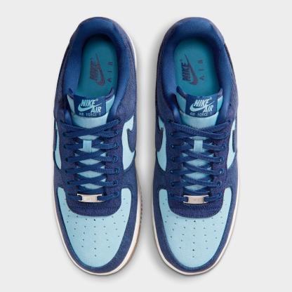 Men's Nithtke Air Force 1 '07 LV8 Casual Shoes - Part 1 - Navy/Worn Blue/Summit White/Navy - Top view