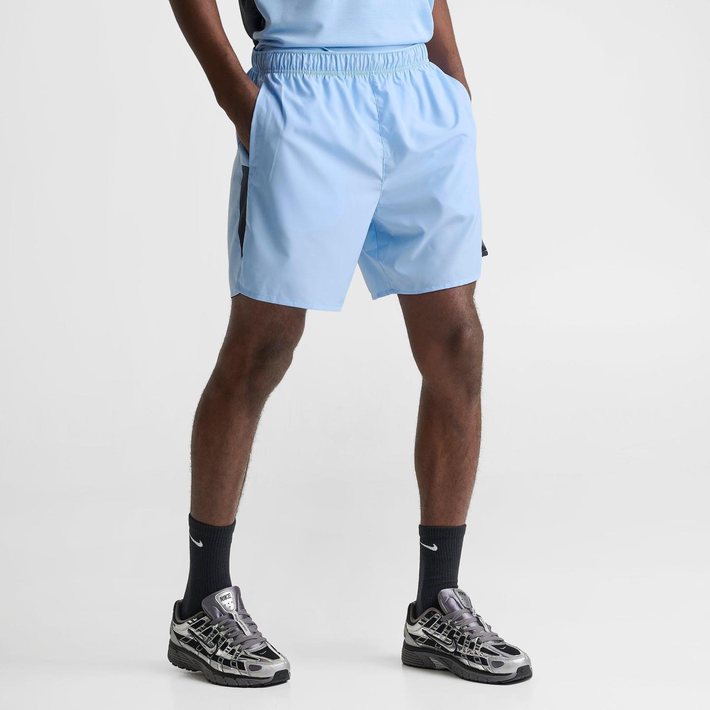 Men's Nithtke Dri-FIT Challenger Brief-Lined 7" Running Shorts - Psychic Blue/Anthracite