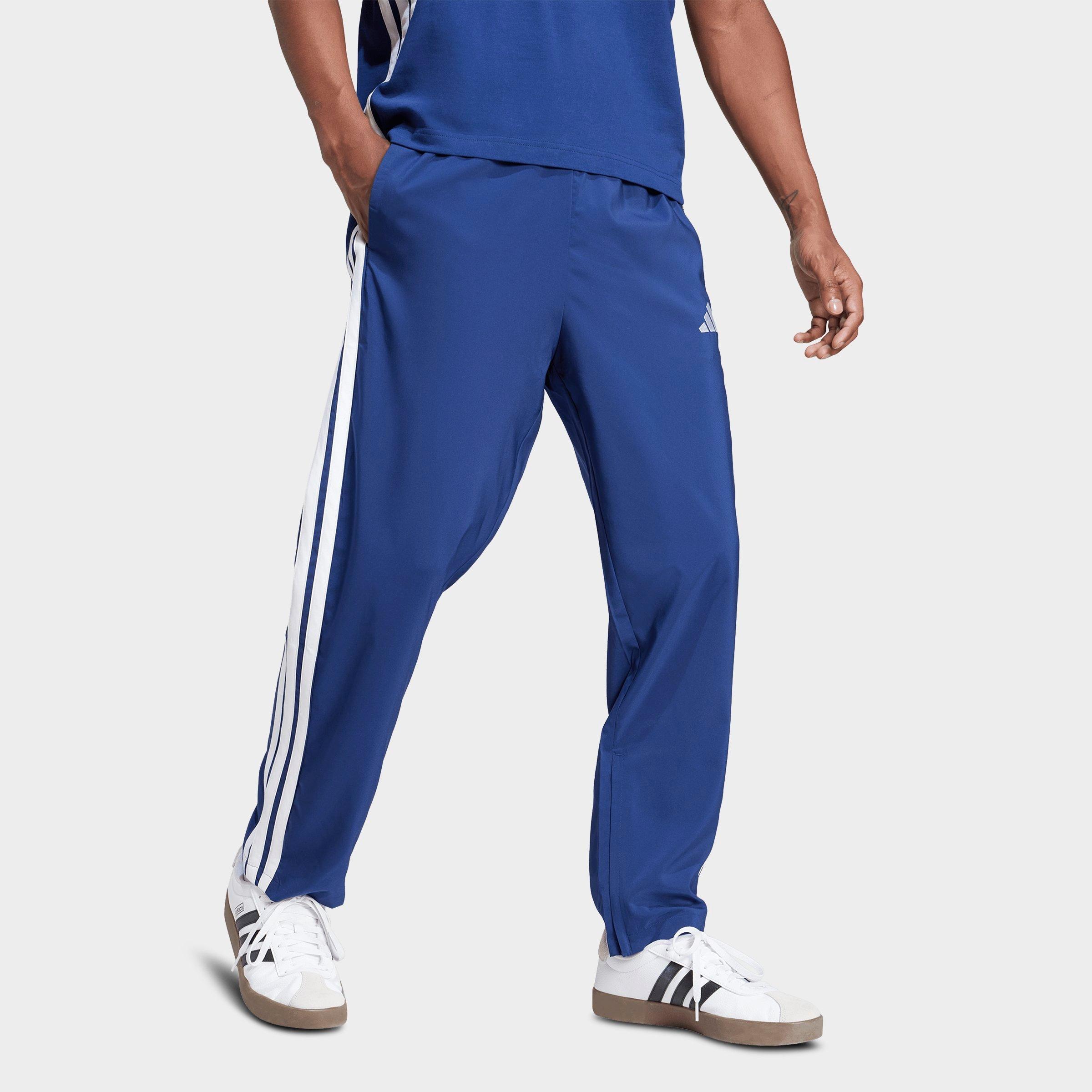 Men's adidas Essentials 3-Stripes Stanford Open Hem Pants - Dark Blue/White