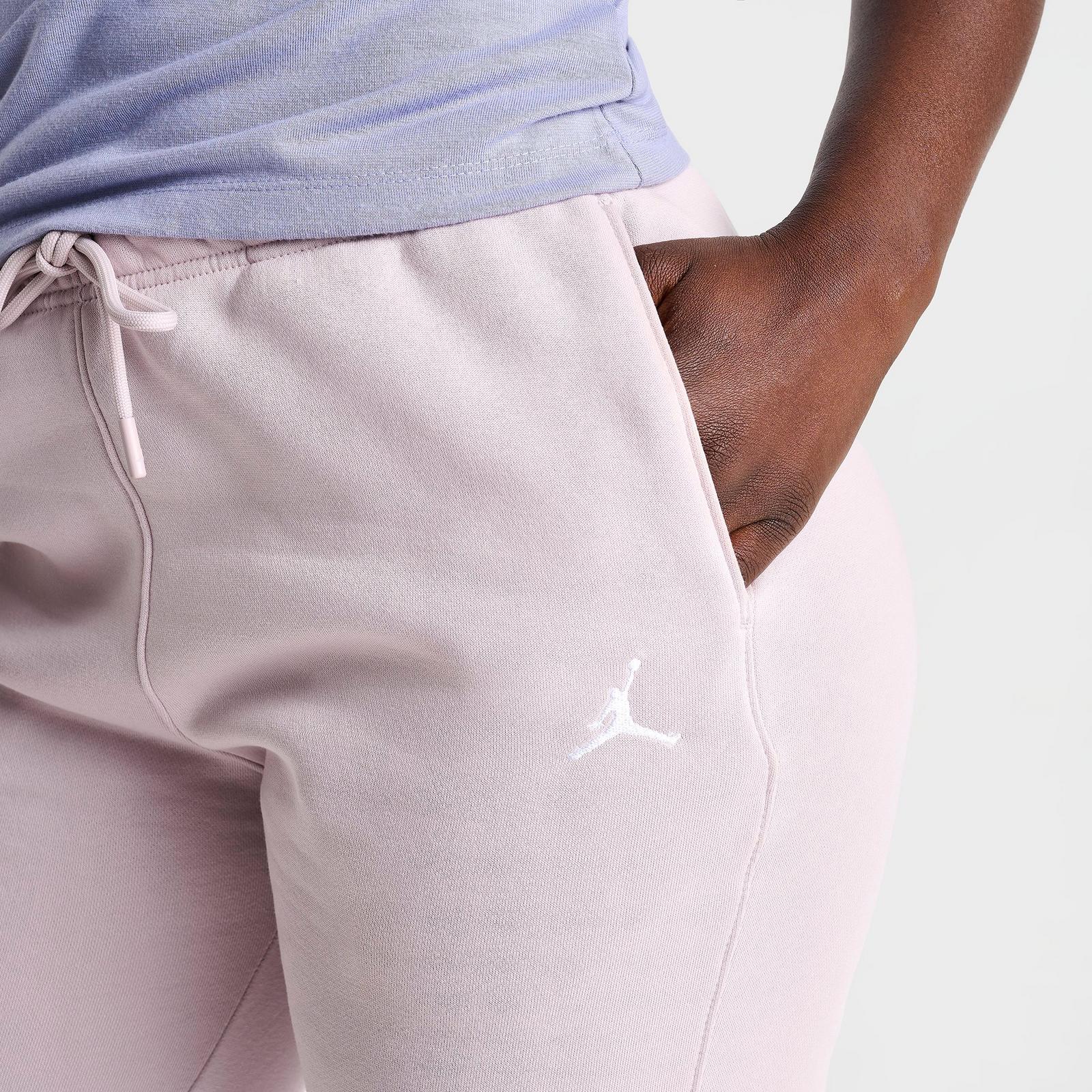 Women's Jordan Brooklyn Fleece Pants - Particle Rose/White - view 5