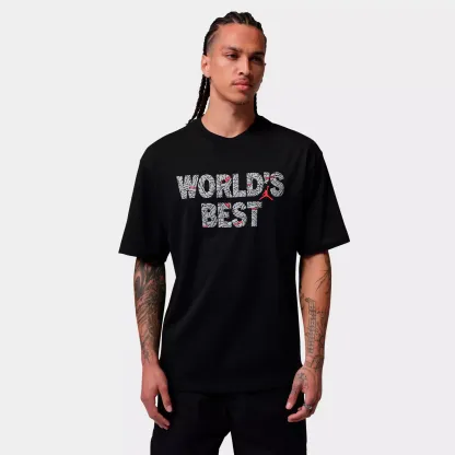 Men's Jordan Brooklyn World's Best T-Shirt - Black/University Red - view 1