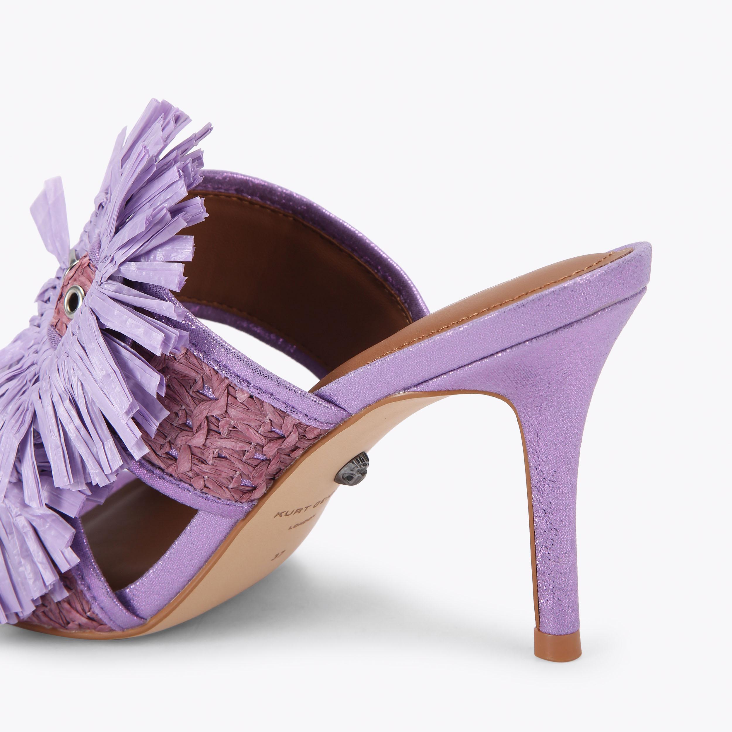 Kurt Geiger London Raffia Buckle Heel - Purple - view 4